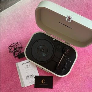 Crosley Cream Record Player with Black Interior